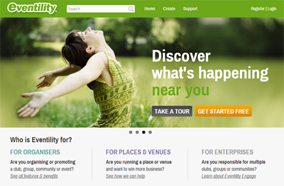 Eventility New Home Page